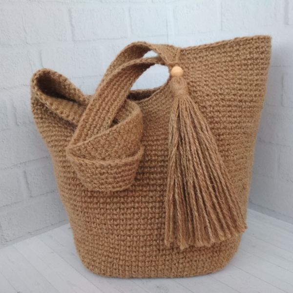 Shopping bag, beach bag, jute tote bag - Inspire Uplift