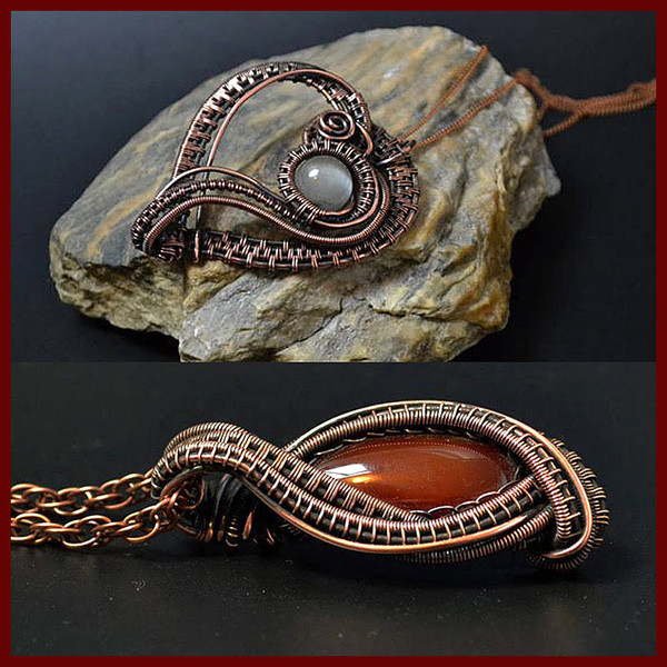 Wire wrapped pendants tutorials PDF