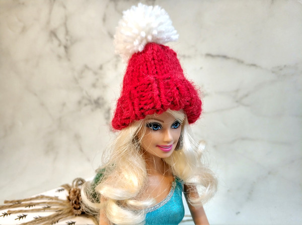 Knit Hats for Barbie doll Knitting pattern PDF