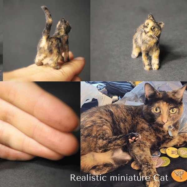 Realistic miniature Cat