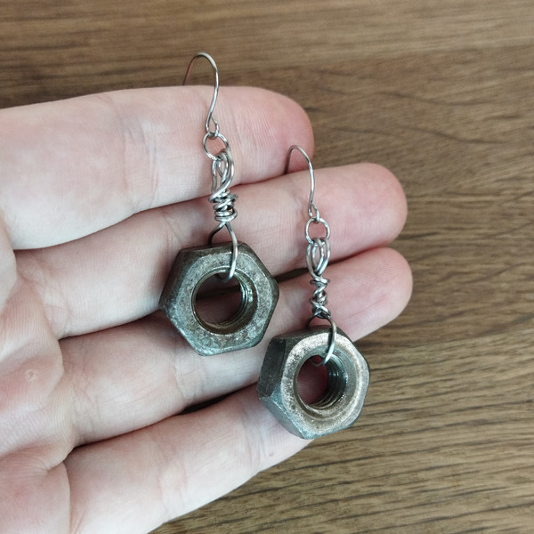 Post-apocalyptic-earrings-reycled