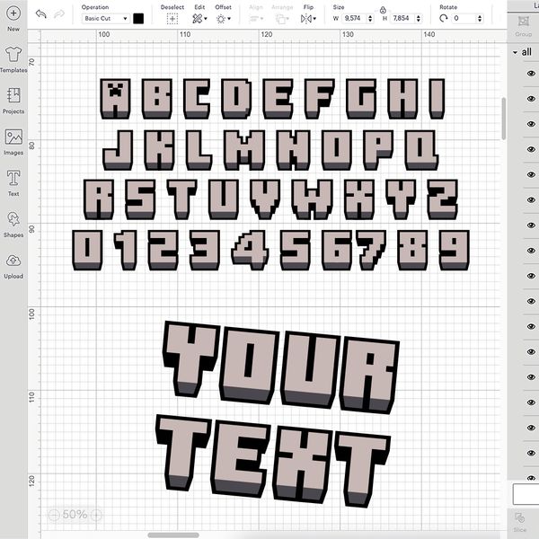 Minecraft 3d Font SVG, Minecraft Font Cricut, Alphabet Minec - Inspire ...
