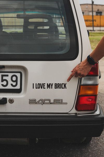 Volvo Car Stickers, I Love My Brick sticker, Stickers for Vo