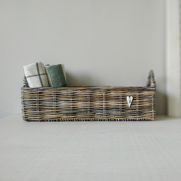 Woven Baskets for Storage, Waterproof Rattan Storage Basket