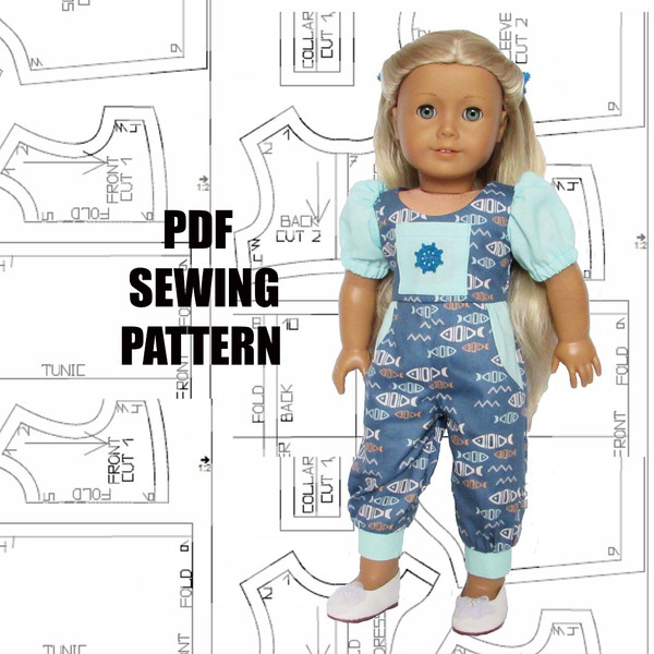 Dress it up Dungarees Pattern 11 1/2 inch Fashion Dolls such as