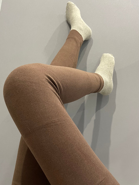 Fall for Savings ! BVnarty Cashmere Leggings for Women Thick Velvet Wool  Cashmere Leggings Solid Color Comfy Lounge Casual Fashion Fall Winter Long  Trousers Pocket Beige One size 