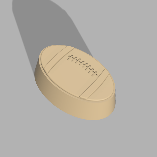 American Football ball Bath Bomb Mold 3D model
