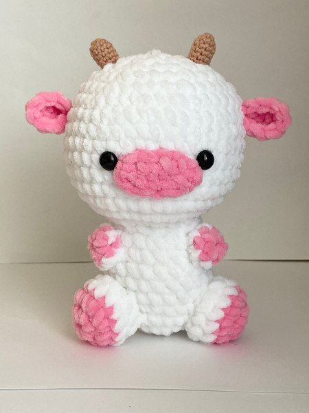 Plush Standing Cow Crochet Kit, Make Your Own Kit & Pattern