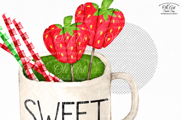 Tiered tray strawberry clipart_03.JPG