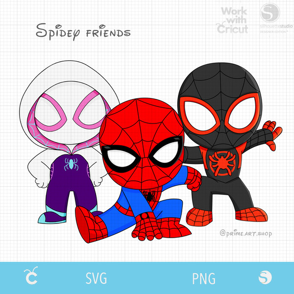 Spidey and His Friend PNG, JPG