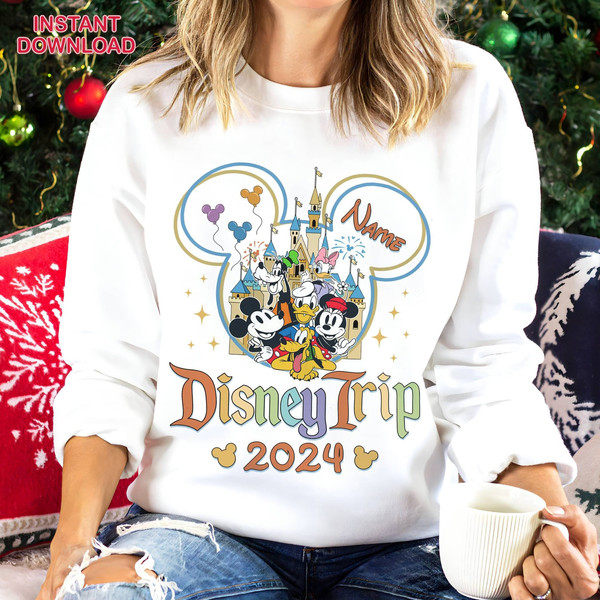Disneyland Family Vacation Custom Png, Disneyland Trip 2024, Mickey And Friends Magic Kingdom Png, Happiest Place On Earth, Instant Download.jpg