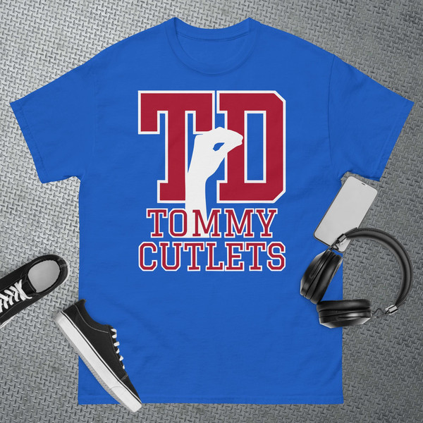 NY Italian Hand Gesture Tommy Cutlets Football Quarterback T-Shirt.jpg