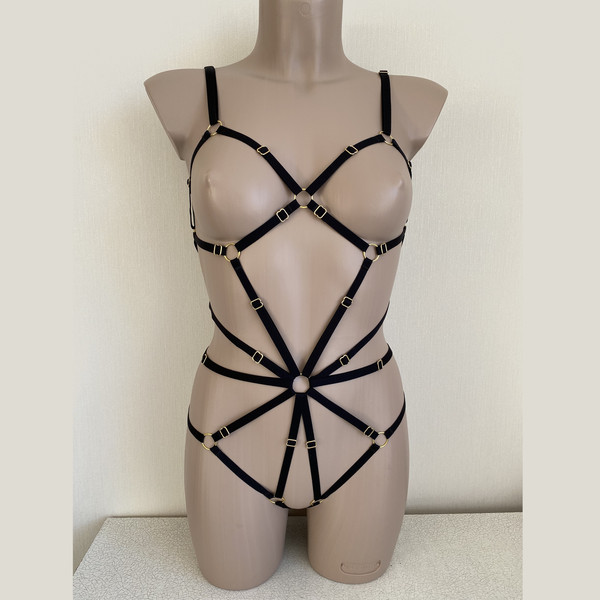 body harness, full body harness, harness lingerie, strappy l - Inspire  Uplift