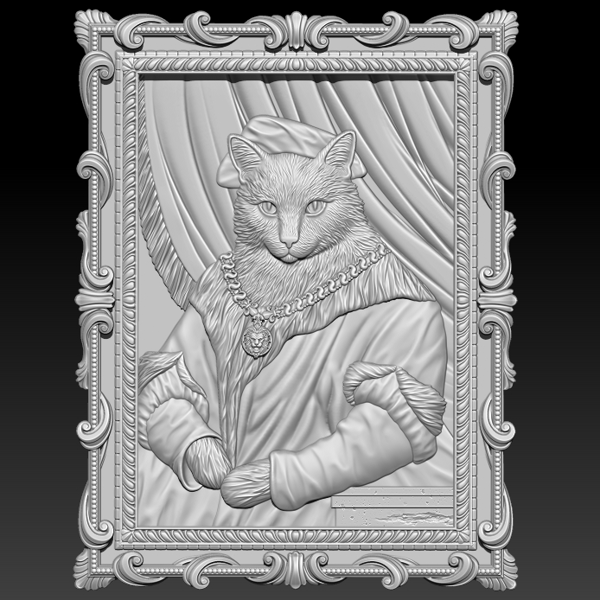 3D STL Model Cat