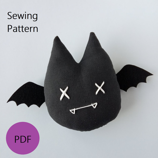 Bat Sewing KIT, Artist Pattern, Stuffed Toy Bat, Cute Bat Tutorials, Craft  Kits for Adults, Craft Kits for Kids 