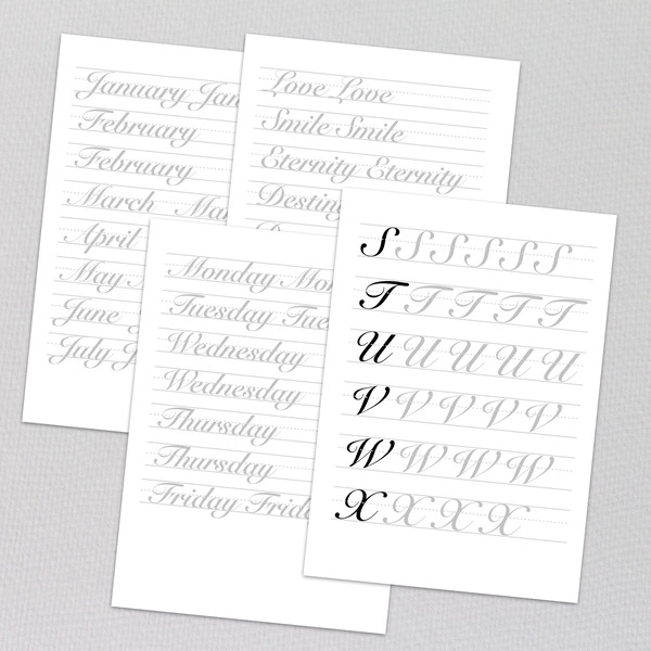 Calligraphy Practice Paper. Printable calligraphy paper. Let - Inspire  Uplift