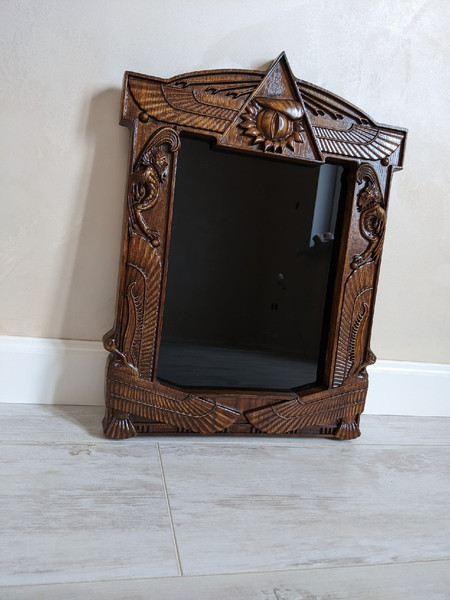 Black mirror-Gothic mirror-witch mirror-obsidian mirror-wirch supply-witch altar-wirch decorations-haloween decorations3.jpg