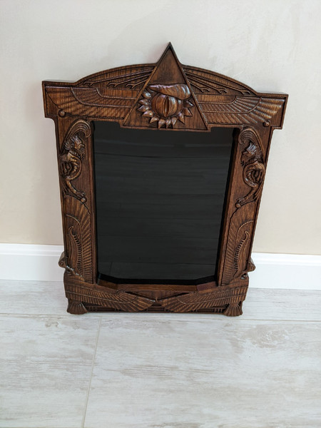 Black mirror-Gothic mirror-witch mirror-obsidian mirror-wirch supply-witch altar-wirch decorations-haloween decorations7.jpg