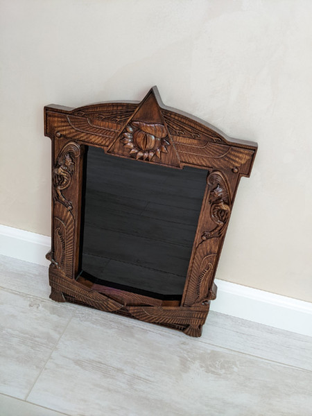 Black mirror-Gothic mirror-witch mirror-obsidian mirror-wirch supply-witch altar-wirch decorations-haloween decorations8.jpg