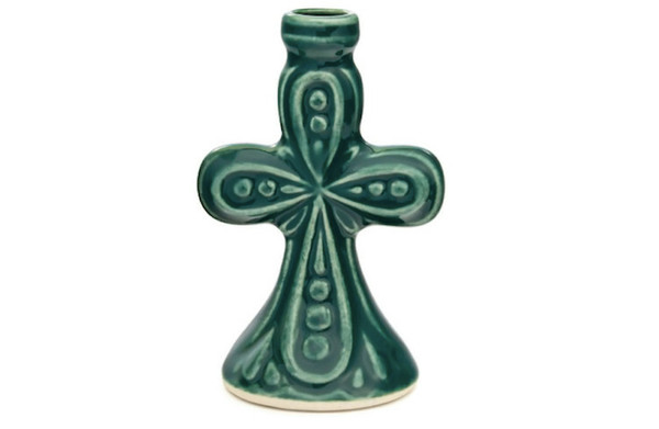 Cross Shape Ceramic Candlestick