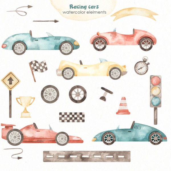 2-1 Watercolor racing cars cover.jpg