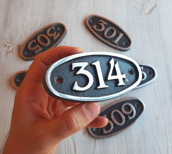 314 address number plaque