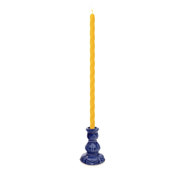 Ceramic Candlestick  Russian Byzantine Style