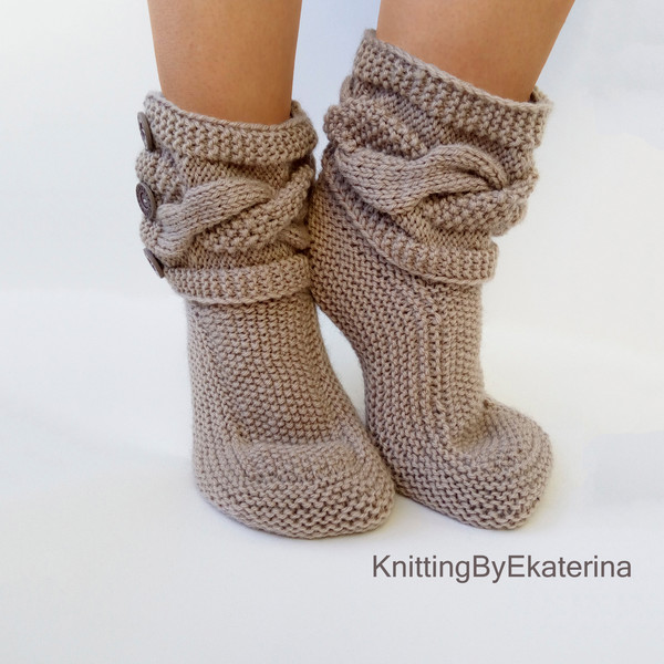 Beige Slipper Boots Warm and Cozy.jpg