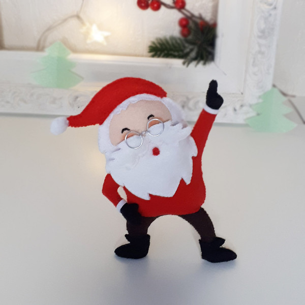 Santa Felt Christmas Ornaments Pattern Decorations Handmade.jpg