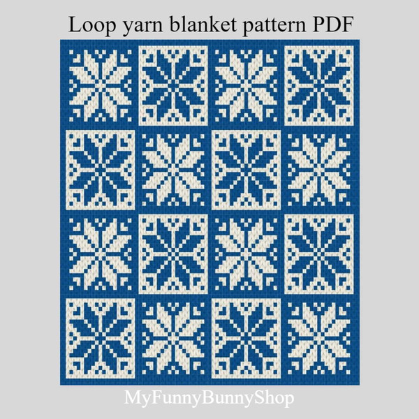 loop-yarn-nordic-stars-checkered-blanket