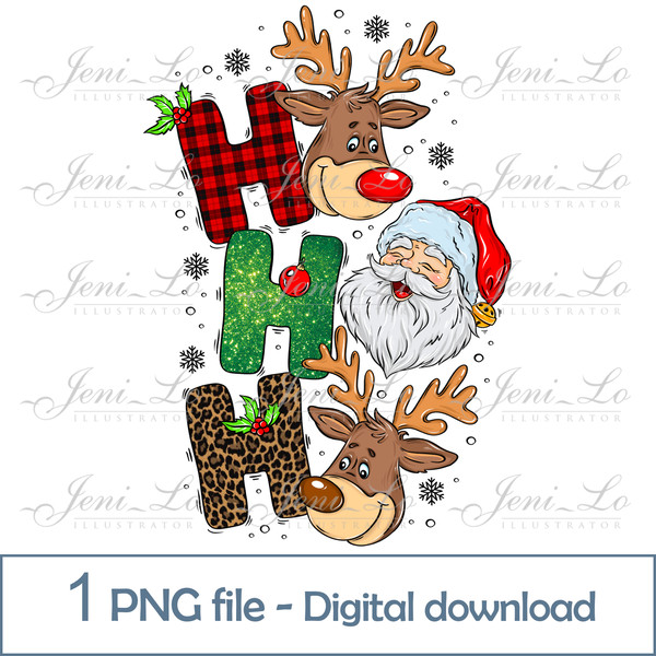 Ho Ho Ho Santa Claus Christmas PNG