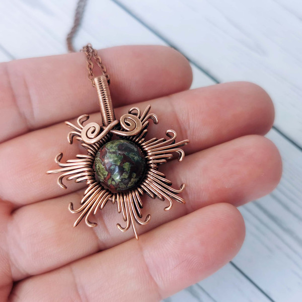 Sun-necklace-with-Dragons-Blood-Jasper-bead-Wire-wrapped-copper-pendant-with-jasper-bead-7.jpg