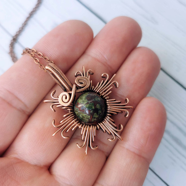 Sun-necklace-with-Dragons-Blood-Jasper-bead-Wire-wrapped-copper-pendant-with-jasper-bead-9.jpg