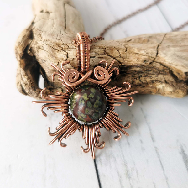 Sun-necklace-with-Dragons-Blood-Jasper-bead-Wire-wrapped-copper-pendant-with-jasper-bead-10.jpg