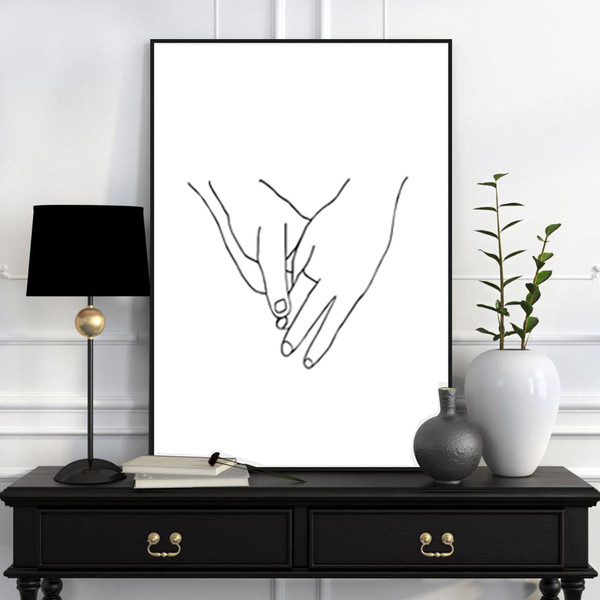 Prints are drawn in one line, a minimalist poster on the theme of love, 3 posters