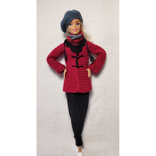 Coat Crochet for Barbie Doll   Outfit for Barbie doll