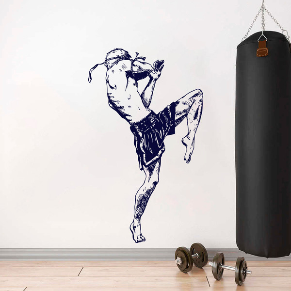 Boxing Punch Wall Sticker - TenStickers