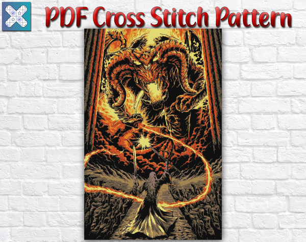 Gollum the Hobbit Promotional Poster Pattern in 