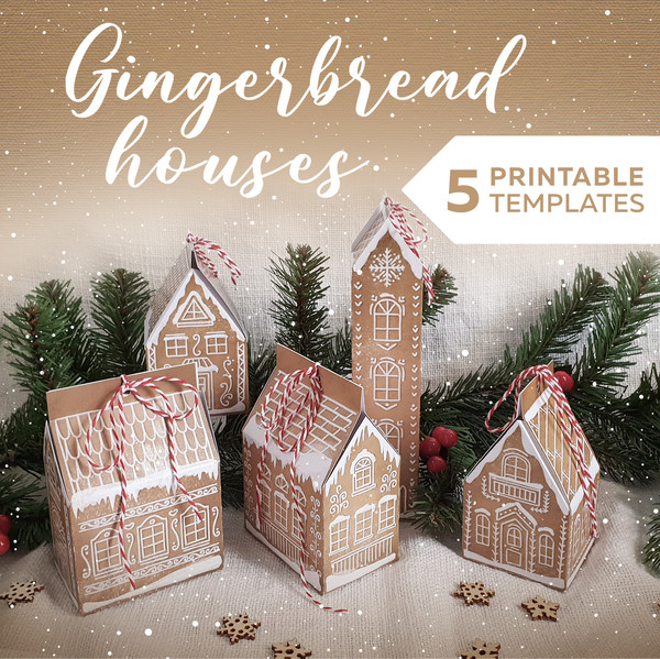 christmas paper house template