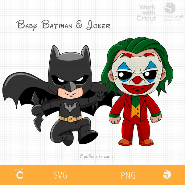 batman joker chibi