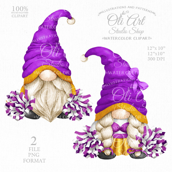 Cheerleader Gnomes clipart_01.JPG