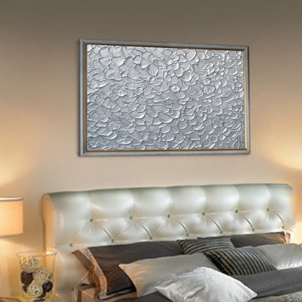 above-bed-decor-bedroom-wall-art-silver-shiny-abstract-painting-original-artwork