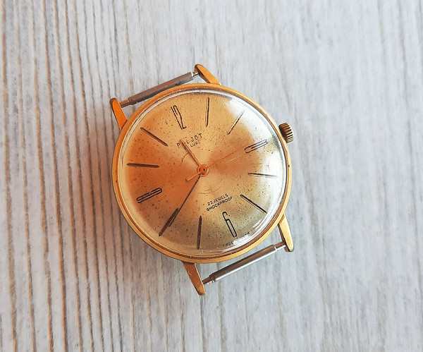 wind up soviet watch poljot gold plated