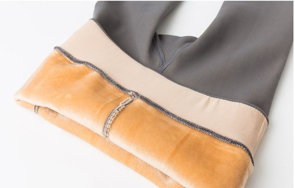 Fake Translucent Fleece Tights Womens See Through Leggings - Inspire Uplift