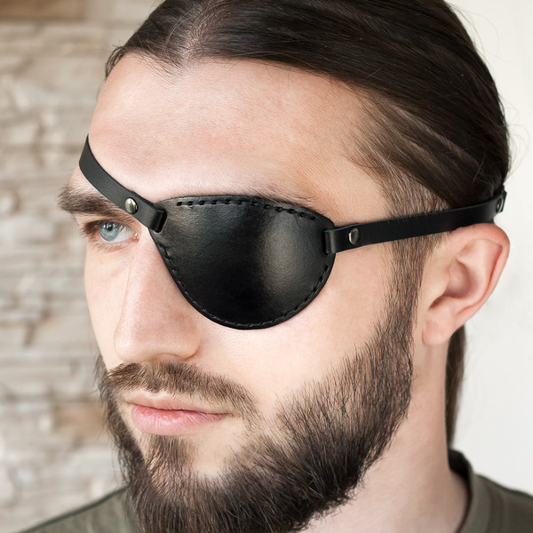 Leather Eye Patch, Eye Patch, Eyepatch, Man Eye Patch, Woman Eye Patch 