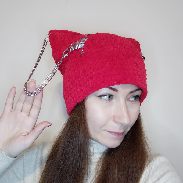 red-cat-ear-beanie