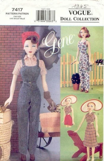 Barbie Vintage Sewing Pattern PDF Fashion Dolls size 11 1/2 - Inspire Uplift