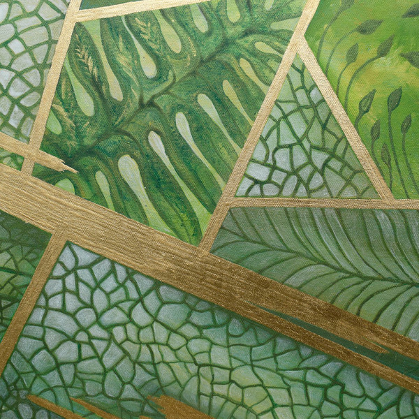 green-leaf-original-art-detal