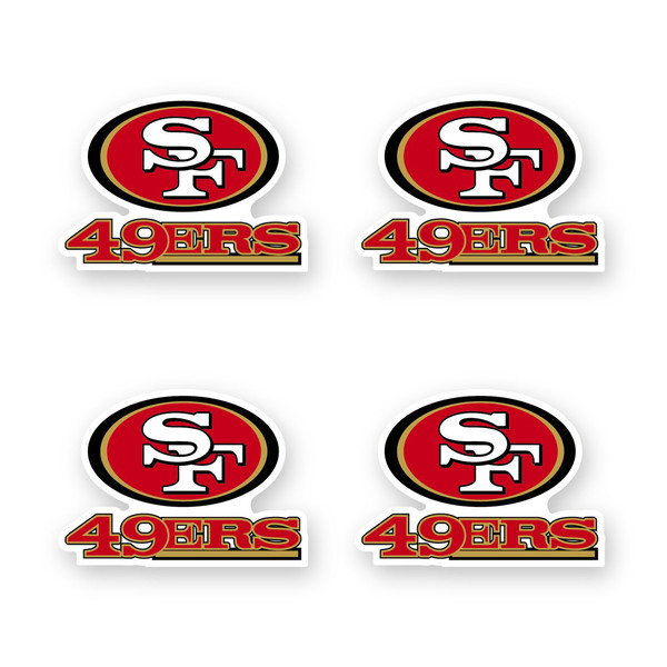 San Francisco 49ers Logo Sticker Set 4 by 3 inches Vinyl Dec - Inspire  Uplift