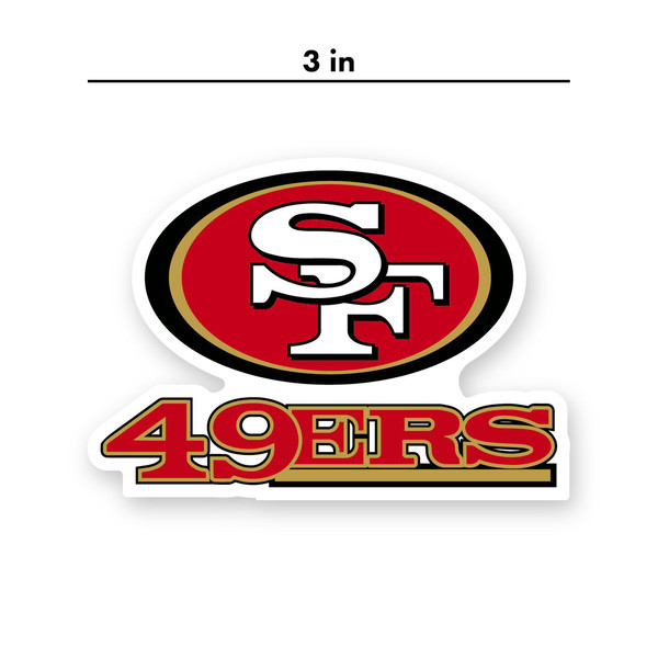 San Francisco 49ers Logo Sticker Set 4 by 3 inches Vinyl Dec - Inspire  Uplift